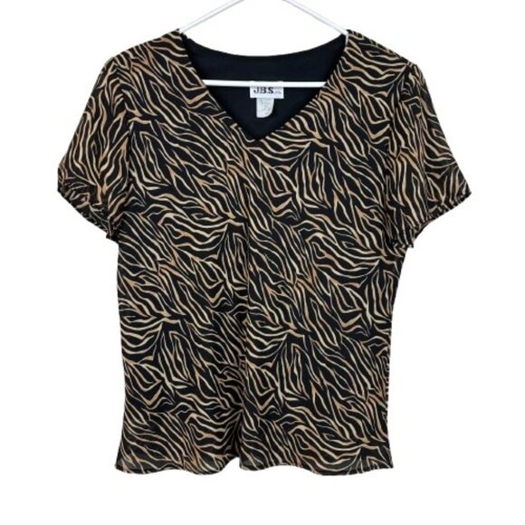 VTG J.B.S. LTD Animal Print Skirt Set Size 16P Retro - Picture 2 of 12